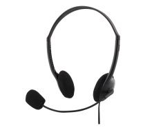 Headphones DELTACO with microphone, black / HL-21