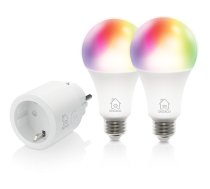 Starter kit DELTACO SMART HOME smart plug and 2x RGB LED lights / SH-KIT01