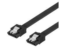 SATA cable DELTACO SATA 3.0, 0.3m, black / SATA-1000-K / R00200001