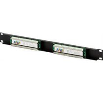 DELTACO 19 "patch panel, 16xRJ45, Cat6, UTP, 1U, 10Gbps, crown terminals, metal, black / PAN-102