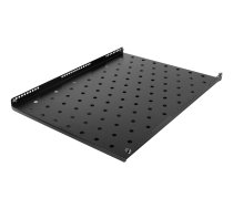 Fixed shelf TOTEN System G for 19" cabinet, for 1000/1200 deep cabinet, 60kg, black / 19-FH60G