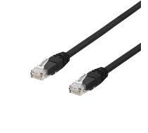 Patch cable DELTACO U/UTP Cat6, 10m, UV resistant, 250MHz, Delta certified, LSZH, black / TP-610UV