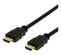DELTACO OFFICE flexible HDMI cable, High Speed ​​HDMI Ethernet, 4K, UltraHD in 60Hz, 1m, gold-plated connectors, 19-pin ha-ha, black HDMI-1010D-DO