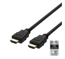 Ultra High Speed HDMI Cable DELTACO 2M, eARC, QMS, 8K at 60Hz, 4K at 120Hz, black / HU-20-R