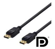 DELTACO DisplayPort cable, 2m, 4K UHD, DP 1.2, black DP-1020D