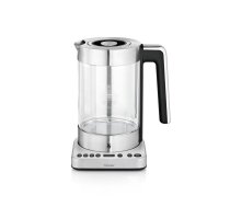 WMF Lono 0413160011 electric kettle 1.7 L 3000 W Black, Stainless steel, Transparent