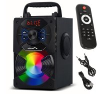 Audiocore bluetooth portable speaker, FM radio, SD/MMC card slot, AUX, USB, remote control, AC730