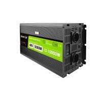 Green Cell Przetwornica napicia PowerInverter LCD 48 V 5000W/10000W Przetwornica samochodowa z wywietlaczem - czysty sinus 10 kVA Black