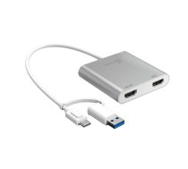 j5create JCA365-N USB-C® to Dual HDMI™ Multi-Monitor Adapter
