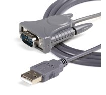 StarTech.com 3ft (91cm) 1-Port USB to Serial Cable, DB9/DB25 RS232 to USB Converter, Prolific, USB to Serial Adapter