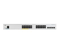 Cisco Catalyst 1000-24FP-4G-L Network Switch, 24 Gigabit Ethernet (GbE) PoE+ Ports, 370W PoE Budget, four 1 G SFP Uplink Ports, Enhanced Limited Lifetime Warranty (C1000-24FP-4G-L)