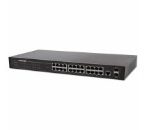 Intellinet 24-Port Network Switch, 24-Port (RJ45), Rackmount, Gigabit, 4 SFP, Ethernet Web-Smart, 10/100/1000 Mbit