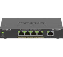 NETGEAR 5-Port Gigabit Ethernet High-Power PoE+ Plus Switch (GS305EPP) Managed L2/L3 Gigabit Ethernet (10/100/1000) Power over Ethernet (PoE) Black