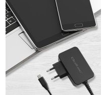 Qoltec 52386 GaN POWER PRO charger | 1xUSB-C | 65W | 5-20V | 3-3.25A | Black