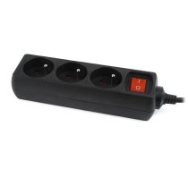 Gembird EG-PSU3F-01 surge protector Black 3 AC outlet(s) 230 V 0.6 m