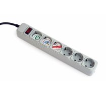 Gembird SPG6-B-6C power extension 1.8 m 6 AC outlet(s)