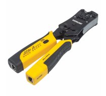 RJ45/RJ11/RJ12/RJ22 Plug Crimping Tool with Intellinet Cable Tester