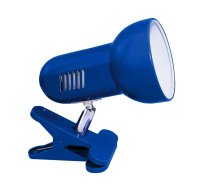 Activejet Clip-on desk lamp, blue, metal, E27 thread