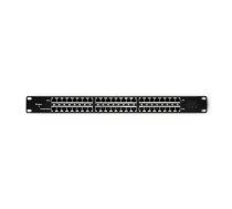 Qoltec 54477 Patch panel RACK| 48V | 24 ports | Passive PoE injector | Black