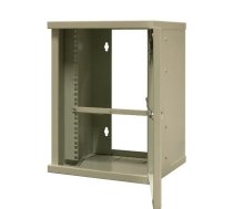 EMITERNET Single hanging cabinet 10'' 9U, sheet metal door, 325×330x445mm (width/depth/height) EM/SOHO-B-9U