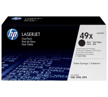 HP 49X toner cartridge 2 pc(s) Original Black