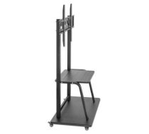 Manhattan TV & Monitor Mount, Trolley Stand, 1 screen, Screen Sizes: 37-100", Black, VESA 200x200 to 800x600mm, Max 150kg, Shelf and Base for Laptop or AV device, Height-adjustable to four levels: 862, 916, 970 and 1024mm, LFD, Lifetime Warranty