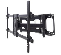 Manhattan TV & Monitor Mount, Wall, Full Motion, 1 screen, Screen Sizes: 37-75", Black, VESA 200x200 to 800x400mm, Max 75kg, LFD, Tilt & Swivel with 3 Pivots, Lifetime Warranty