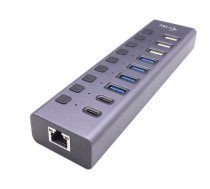 I-TEC CHARGING HUB 9PORT LAN/USB 3.0/USB-C POWER ADAPTER 60W