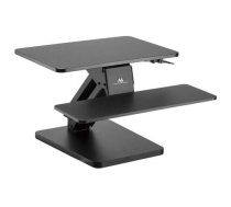 Maclean Desktop Stand for Keyboard, Monitor or Laptop, Gas Spring, Standing Up, Black, MC-882