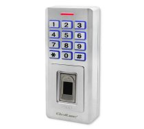 Qoltec 52447 Code lock OBERON with fingerprint reader | RFID | Code | Card | key fob | Doorbell | IP68 | EM