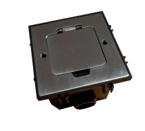 Mini floor box 2M" IP44 - floor box for mounting standard sockets 45x45mm in hard floors