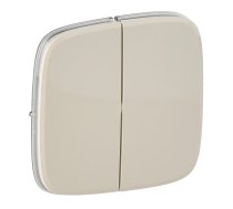 Cover plate Valena Allure - 2-gang switch/push-button - ivory