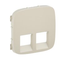 Cover plate Valena Allure - double RJ 45/RJ 11 socket - ivory