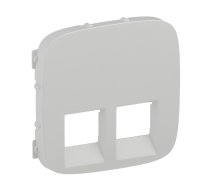 Cover plate Valena Allure - double RJ 45/RJ 11 socket - white