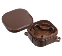 Junction box surface mounting IP54 92x92x44mm brown klik cover IP54 halogenfree