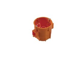 Junction box deep LUX with connections flush mounting orange 63x62mm with screws orange 650C