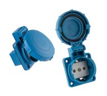 Socket for distribution cabinet 1F 16A blue IP67