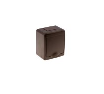 BETA surface socket with grounding and cover brown IP44