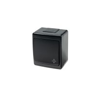 BETA surface cross switch, black, IP44, UV resistant