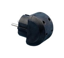 VX1127B - 5 gang, black socket plug adapter