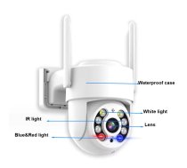Red & Blue Light Outdoor Camera | Wi-Fi | 4MP | Tuya