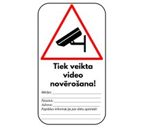 Uzlīme pārklāta ar laminātu  Tiek veikta videonovērošana! / Mērķis, Pārzinis, Adrese, Papildus info/