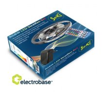 Krāsainas RGB+W 300LEDs 12V LED Lentas komplekts ar pulti un vadības bloku. 5 metri