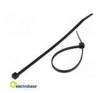 Cable tie; L: 140mm; W: 3.6mm; polyamide; 177N; black; ¨max: 33mm