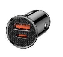 Circular Plastic A+C 30W PPS Car Charger Black