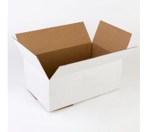 Gofrētā kartona kaste, brūna/balta, 440 x 315 x 210/150mm, 25 gab/ iep