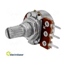 Potentiometer: shaft; single turn; 10k?; 125mW; ±20%; THT; 6mm; mono