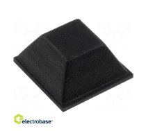 Self-adhesive foot;black;rubber;A:12.7mm;B:7mm;C:6mm