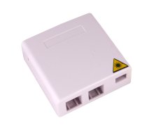 Sienas kontaktligzda 2 šķiedrām, 1 SC simplex adaptweris/1 LC duplex adapteris, 1 RJ45/RJ11