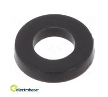 Washer; round; M3; D=6mm; h=1mm; polyamide; black